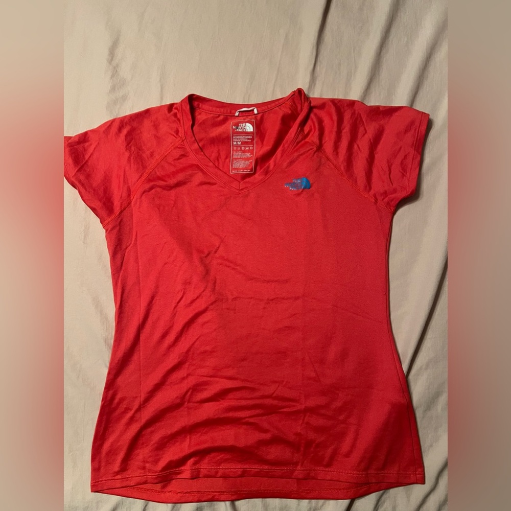 The North Face Red Orange FlashDry Workout Top Size M - Picture 7 of 8